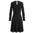 Load image into Gallery viewer, Alexander McQueen Black Mesh Paneled Trapeze Midi Dress
