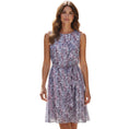 Load image into Gallery viewer, Armani Collezioni Light Purple Multi Printed Sleeveless Silk Midi Dress with Belt
