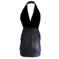 Load image into Gallery viewer, Marc Bouwer Black Sequined Halter Mini Dress
