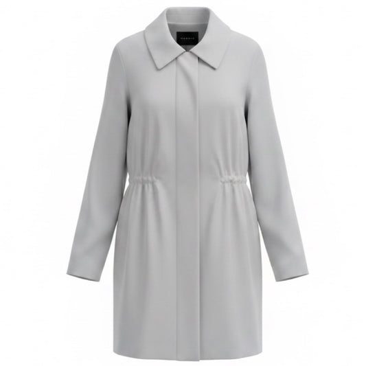 Akris Light Grey Lightweight Jacket with Hood