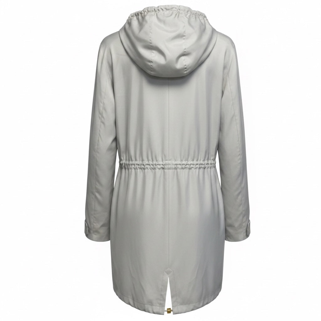Akris Light Grey Lightweight Jacket with Hood