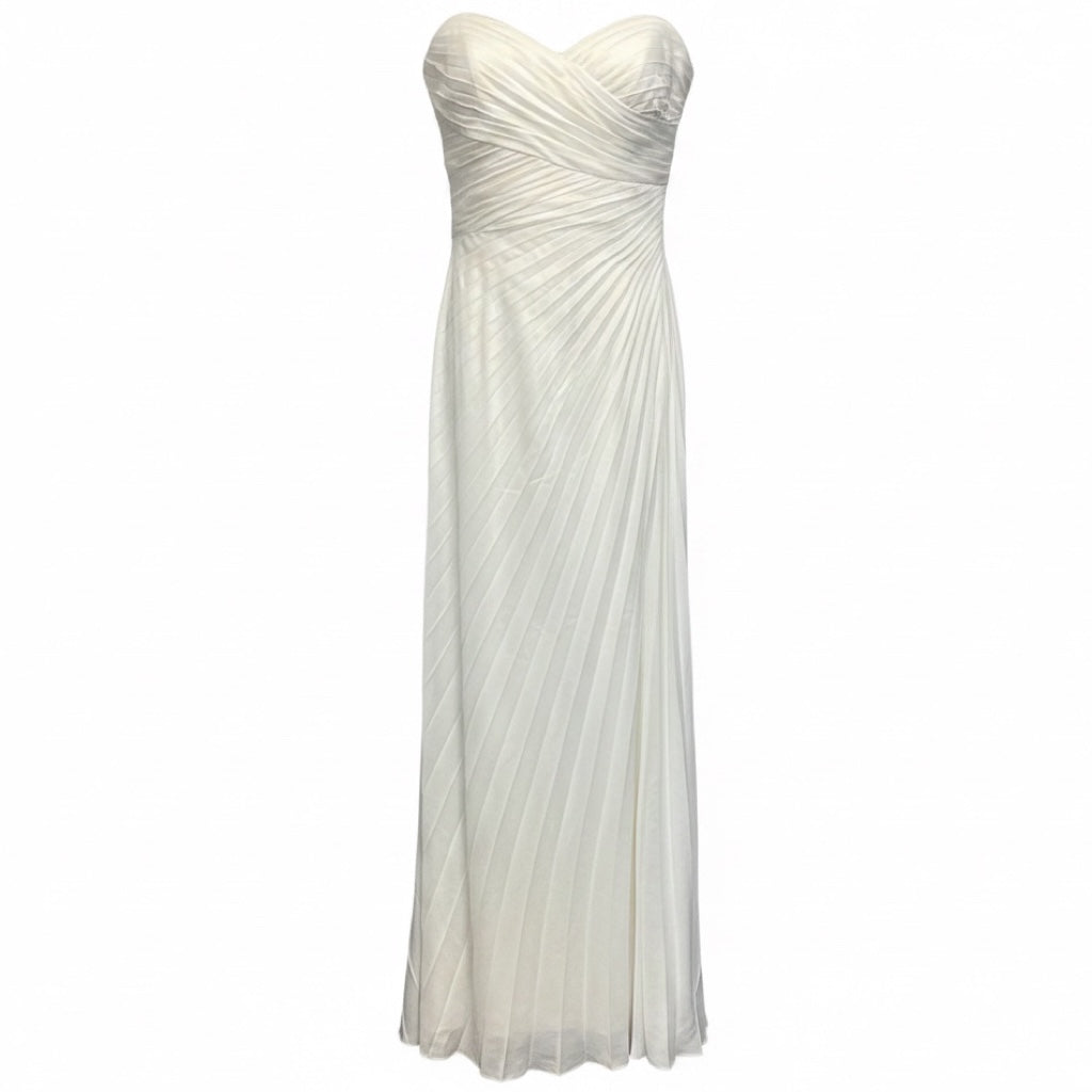 A.L.C. White Bianca Strapless Pleated Gown / Maxi Dress