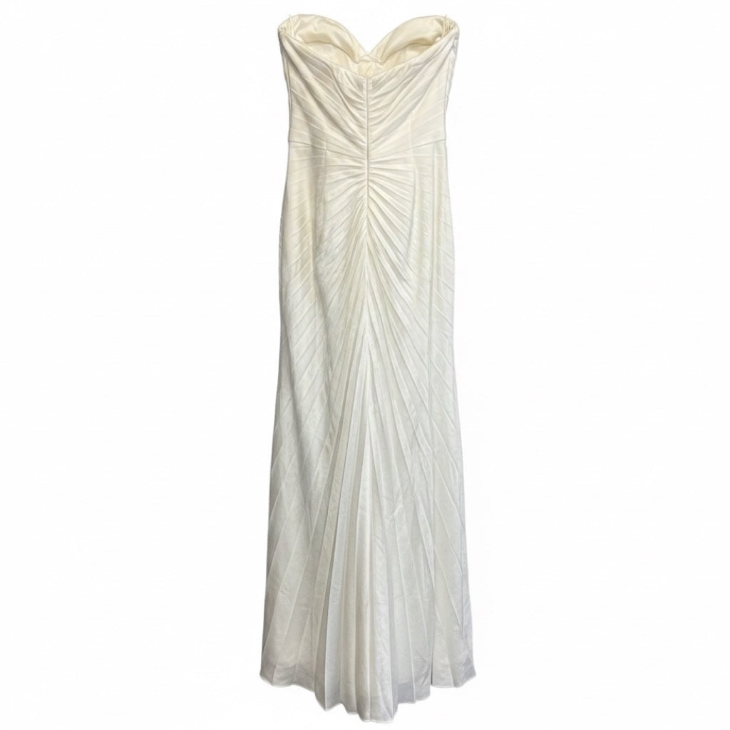A.L.C. White Bianca Strapless Pleated Gown / Maxi Dress