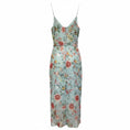 Load image into Gallery viewer, Alice + Olivia Light Blue Floral Print Mable Faux Wrap Midi Dress

