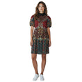Load image into Gallery viewer, Alice + Olivia Red / Blue Multi Patchwork Mini Dress
