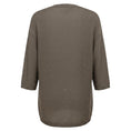 Load image into Gallery viewer, Amina Rubinacci Taupe / Silver Micro Sequined Three Quarter Sleeved Linen and Cotton Knit Sweater
