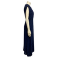 Load image into Gallery viewer, Ba&sh Blue Inaia Asymmetric Jacquard Midi Dress with Keyhole Detail
