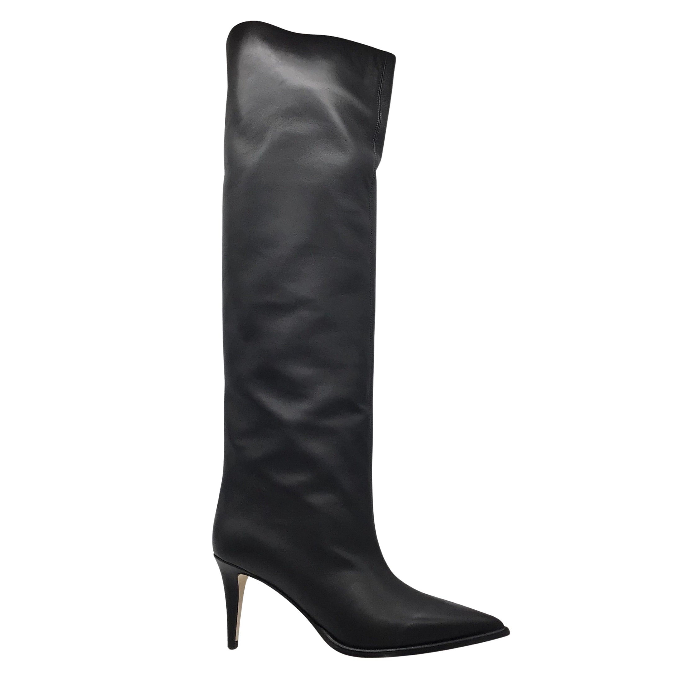Tabitha Simmons Black Trinity Knee-High 75 Nappa Leather Boots