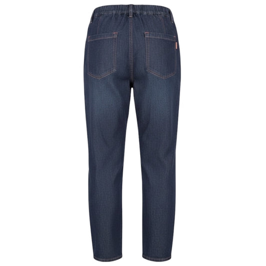 Brunello Cucinelli Dark Blue Denim The Super Lightweight Carrot Jeans with Elastic Waist