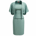 Load image into Gallery viewer, Brioni Mint Green Wool and Linen Top and Skirt Suit Set
