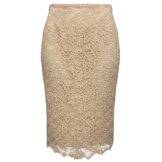Brochu Walker Buff Beige Mara Lace Midi Skirt