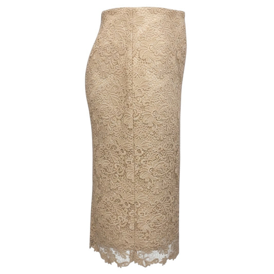 Brochu Walker Buff Beige Mara Lace Midi Skirt