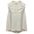 Load image into Gallery viewer, Co Ecru / Silver Metallic Sleeveless Shimmer Top
