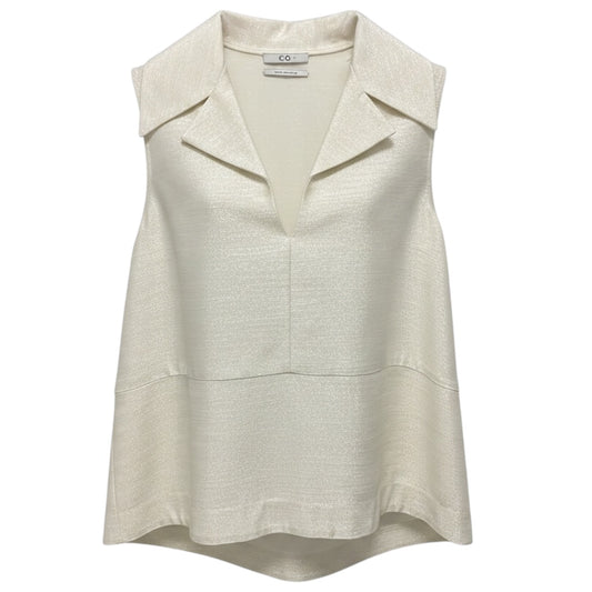 Co Ecru / Silver Metallic Sleeveless Shimmer Top