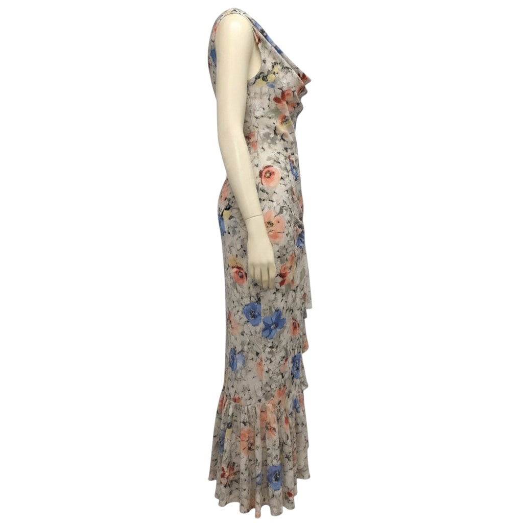 Cinq a Sept Ivory Multi Ciara Painted Garden Print Dress