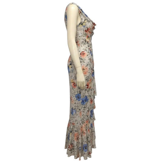 Cinq a Sept Ivory Multi Ciara Painted Garden Print Dress