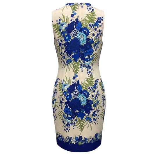 Cara Cara Cream / Blue Multi Evening Blue Bombay Bouquet Mackenzie Dress
