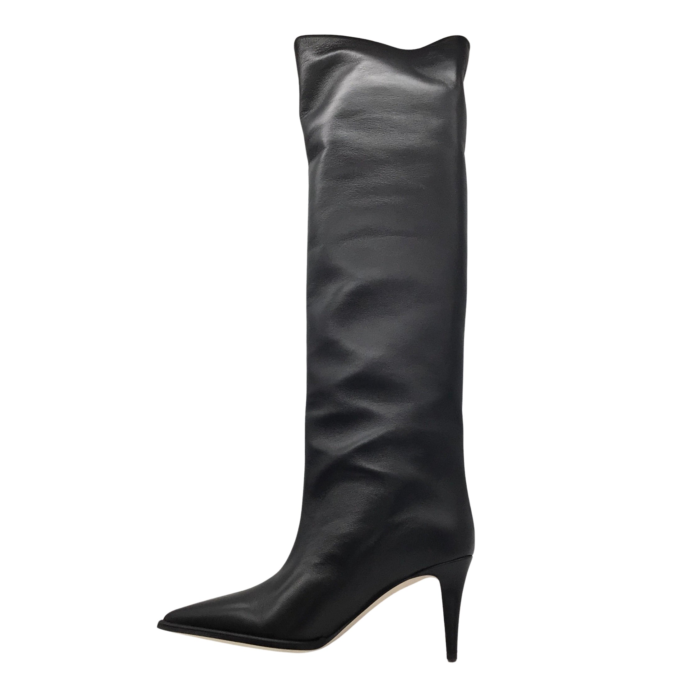 Tabitha Simmons Black Trinity Knee-High 75 Nappa Leather Boots