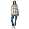 Load image into Gallery viewer, NakedCashmere Taupe / Grey Square Cashmere Turtleneck Sweater
