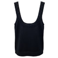 Load image into Gallery viewer, Carolina Herrera Navy Blue Sleeveless Silk and Wool Knit Sweater Top
