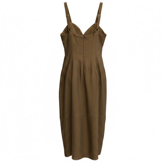 Cult Gaia Brown Sleeveless Midi Dress