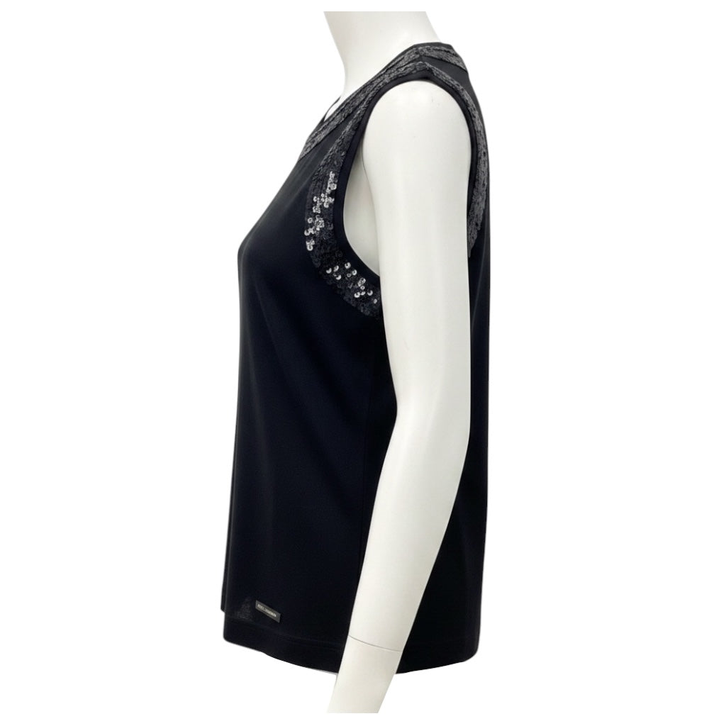 Dolce & Gabbana Black Sequined Tank Top