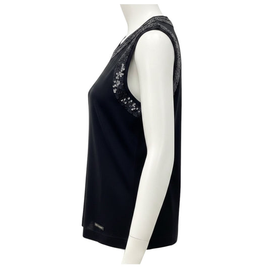 Dolce & Gabbana Black Sequined Tank Top