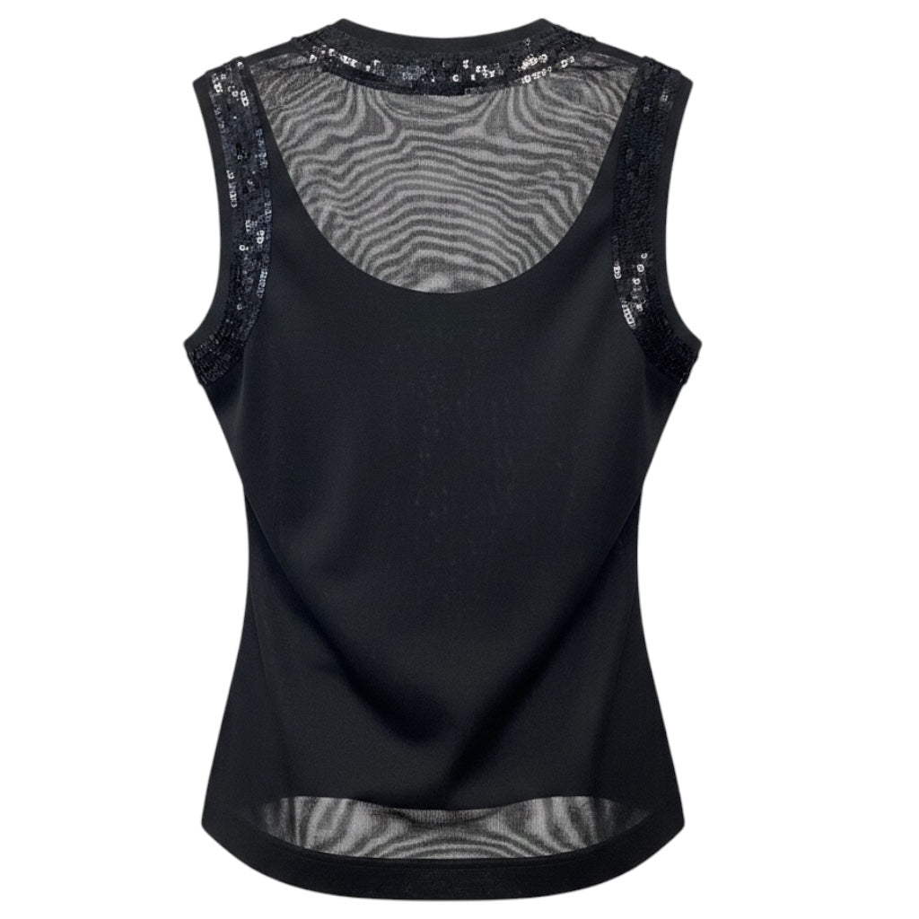 Dolce & Gabbana Black Sequined Tank Top