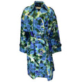 Load image into Gallery viewer, Dries van Noten Blue / Green Printed Belted Cotton Trench Coat
