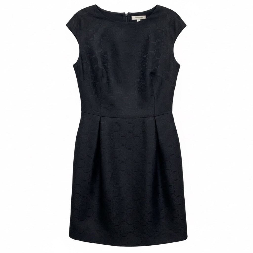 Dries Van Noten Black Sleeveless Jacquard Midi Dress