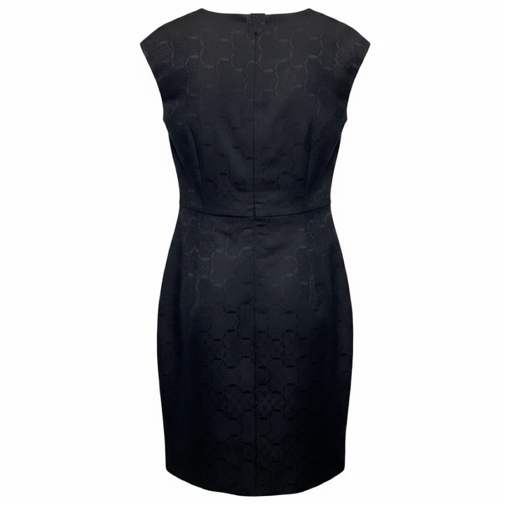 Dries Van Noten Black Sleeveless Jacquard Midi Dress