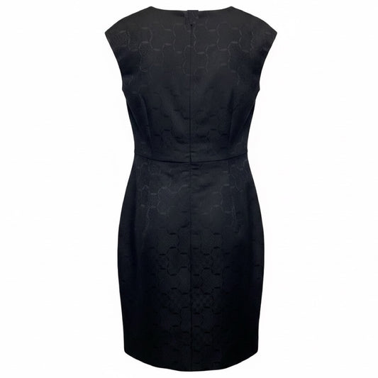 Dries Van Noten Black Sleeveless Jacquard Midi Dress