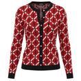 Load image into Gallery viewer, Dsquared2 Navy / White / Red Geometric Knit Cardigan Sweater and Polo Top Set
