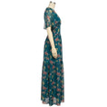 Load image into Gallery viewer, Eywasouls Malibu Green Flower Dream Maria Chiffon Maxi Dress
