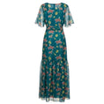 Load image into Gallery viewer, Eywasouls Malibu Green Flower Dream Maria Chiffon Maxi Dress

