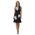 Load image into Gallery viewer, Erdem Black / White Embroidered Polka Dot Sleeveless Peplum Ruffle Hem Dress
