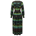 Load image into Gallery viewer, Le Sirenuse Positano Black Multi Printed Silk Dress with Gold Coin Embellishments
