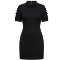 Load image into Gallery viewer, Fendi Black Short Sleeved Puckered Cocktail Dress
