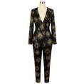 Load image into Gallery viewer, Farm Rio Black Sunny Mood Sequin V Neckline Jumpsuit
