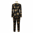 Load image into Gallery viewer, Farm Rio Black Sunny Mood Sequin V Neckline Jumpsuit
