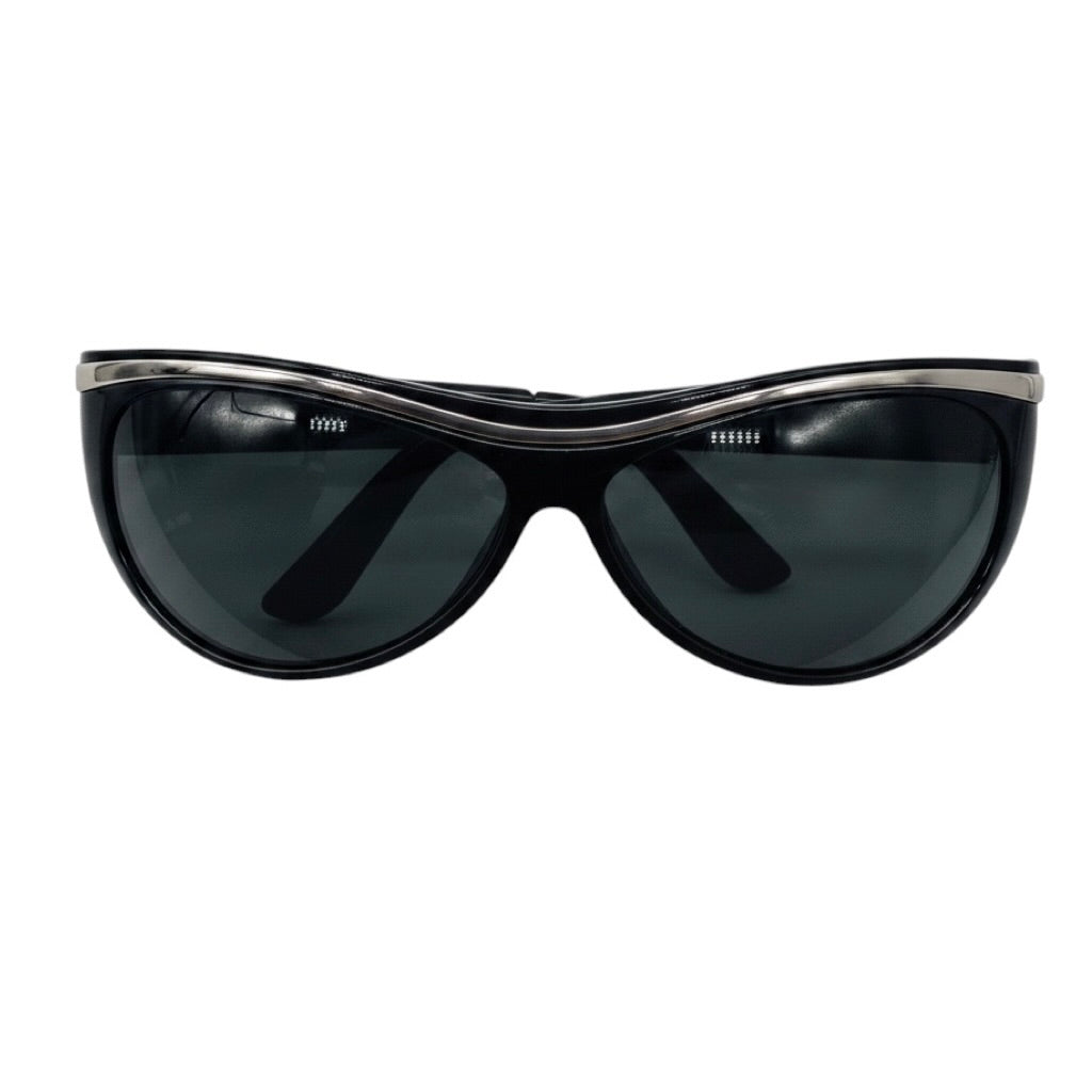 Gucci Black Cat Eye Acetate Sunglasses with Metal Accents