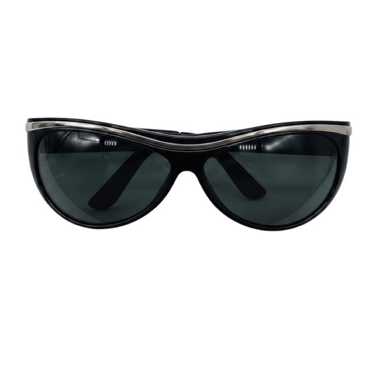 Gucci Black Cat Eye Acetate Sunglasses with Metal Accents