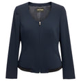 Load image into Gallery viewer, Giorgio Armani Navy Blue Zip Front Crepe Jacket
