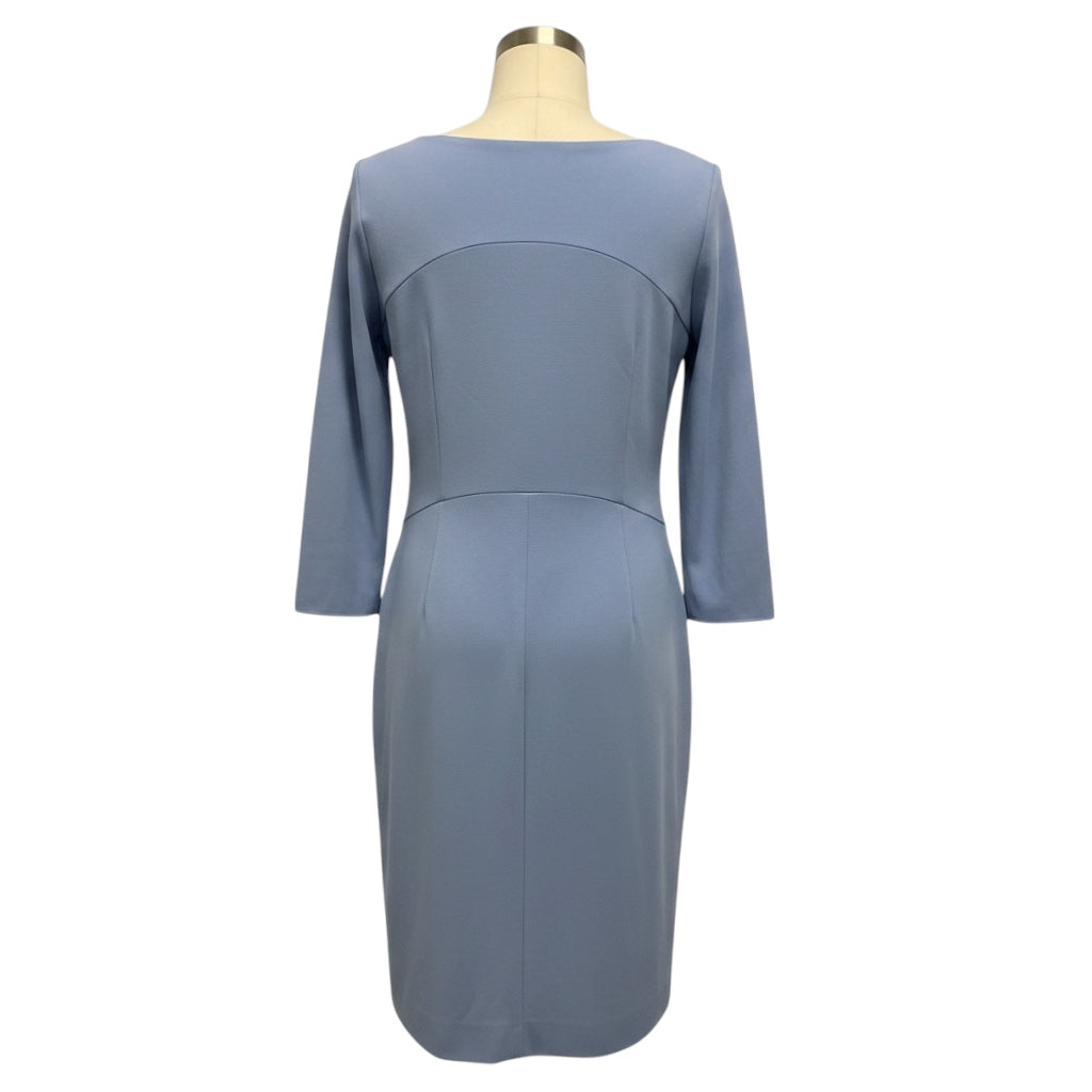 Giorgio Armani Light Blue Long Sleeved Stretch Knit Shift Dress