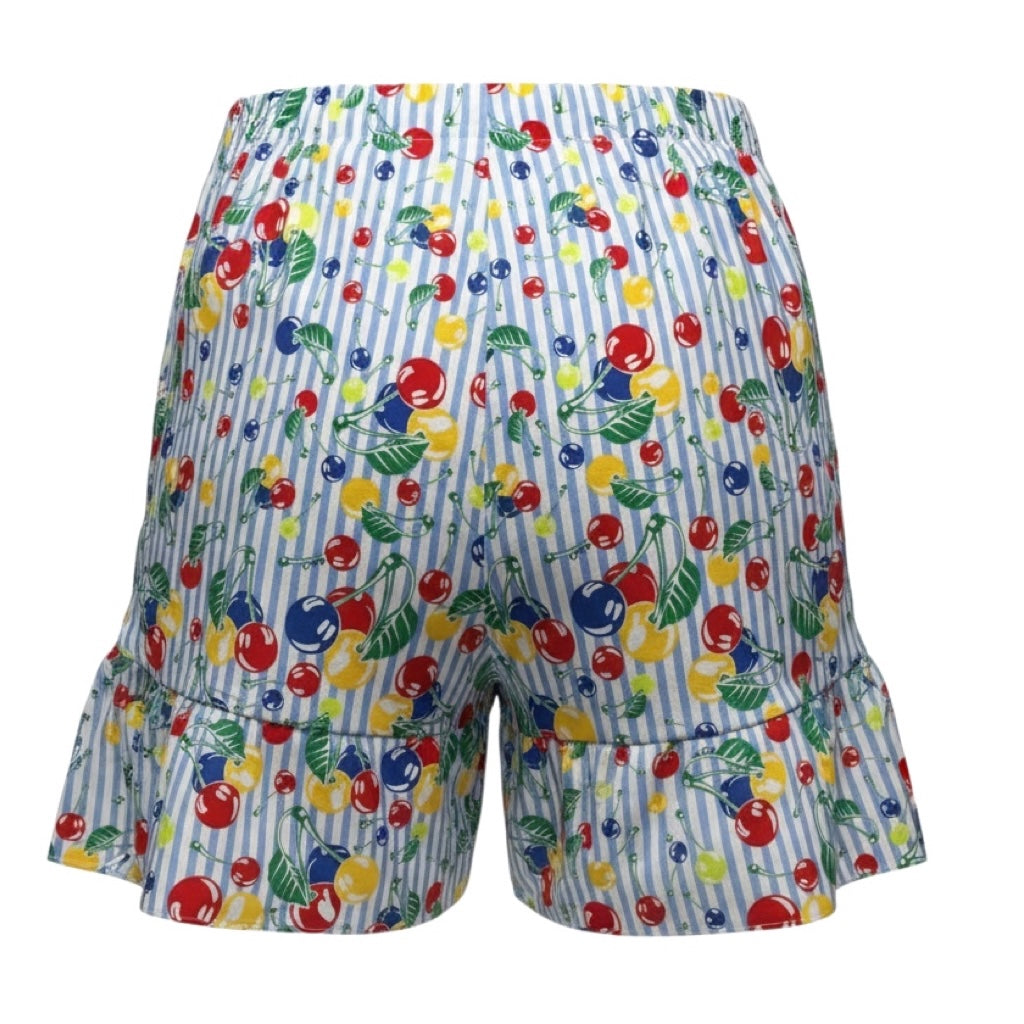 Gucci Ivory / Azure Multi Cherries Party Print Shorts