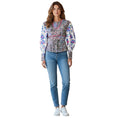 Load image into Gallery viewer, Isabel Marant Blue Multi Faxinalia Floral Printed Cropped Top
