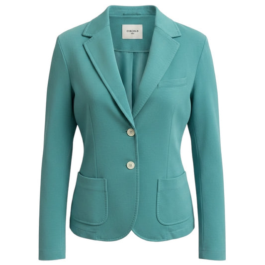 Circolo 1901 Dusty Sky Two Button Cotton Stretch Felpa Blazer Jacket