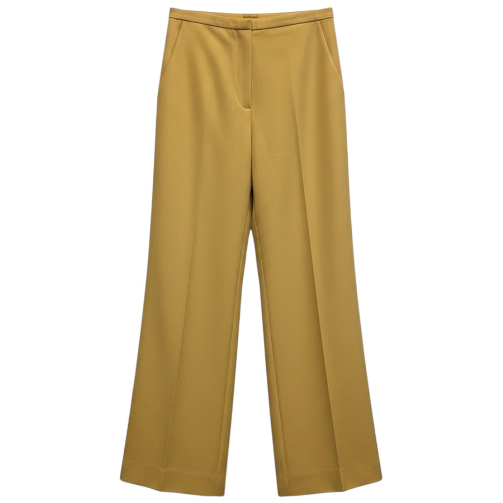 Khaite Tan Wide Leg Cotton Pants / Trousers