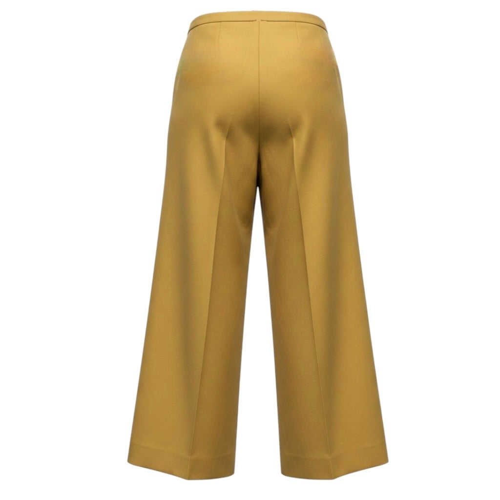 Khaite Tan Wide Leg Cotton Pants / Trousers