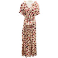 Load image into Gallery viewer, La DoubleJ Ivory Multi Micro Pansy Print Silk Twill Long and Sassy Dress
